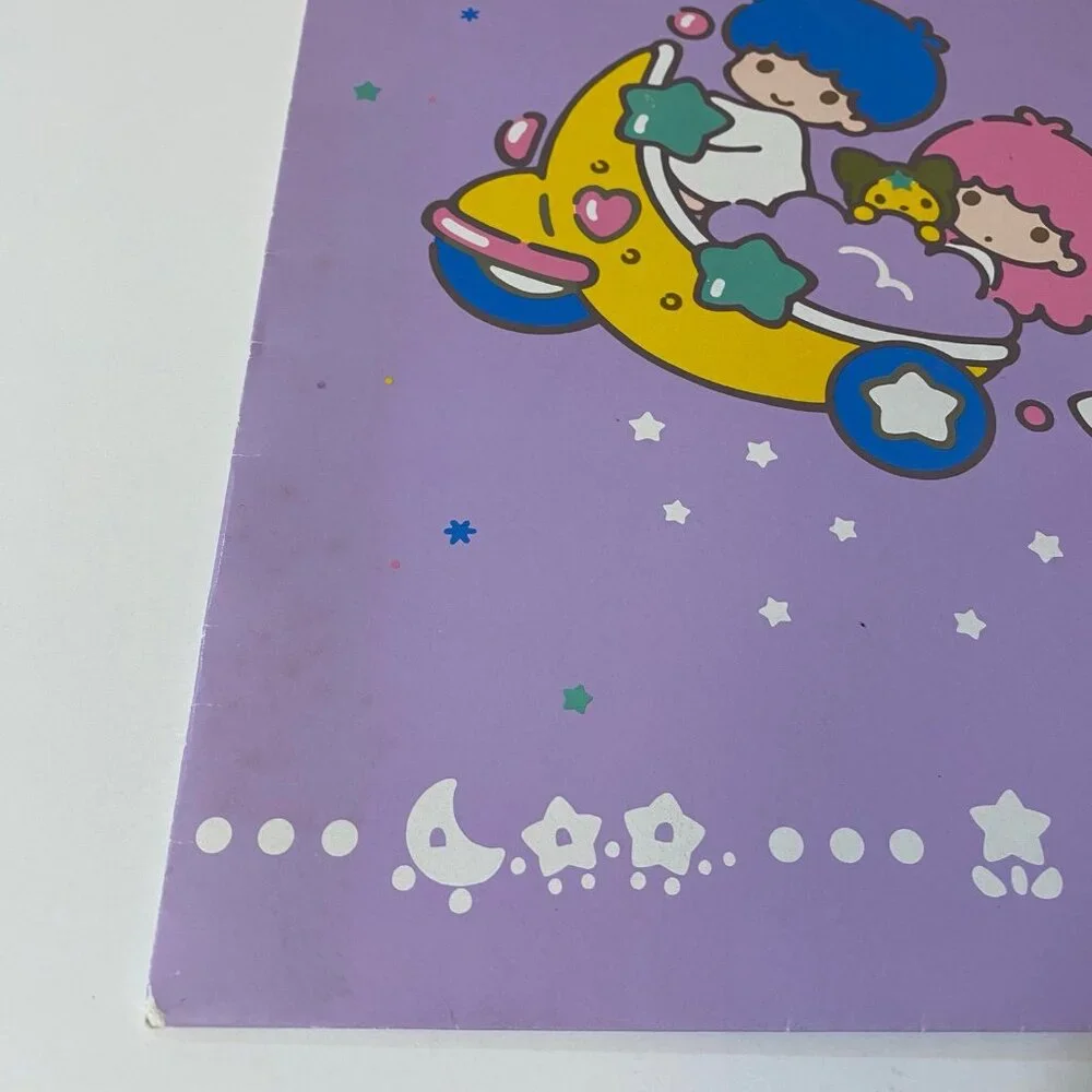 Vintage Sanrio 1990 Folder Little Twin Stars Pocket Portfolio